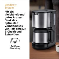 Braun PurShine KF1505 filteres kávéfőző, 1,2 L termoszkancsóval - fekete 2