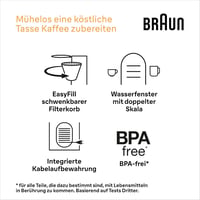 Braun PurShine KF1505 filteres kávéfőző, 1,2 L termoszkancsóval - fekete 6