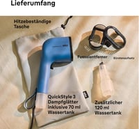 Braun QuickStyle 3 GS3024BL Kompakt Gőzölő 1100W Gyors Felmelegítés 22g/min Kék 8