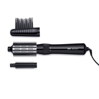 Aparat de coafat cu aer cald Braun Satin Hair 3 AS330 cu accesorii pieptene și perie rotundă, Negru, 1 buc. 1