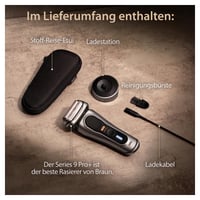 Aparat de ras electric pentru bărbați Braun Series 9 Pro+ 9517s - Argintiu, Bărbierit de precizie 8