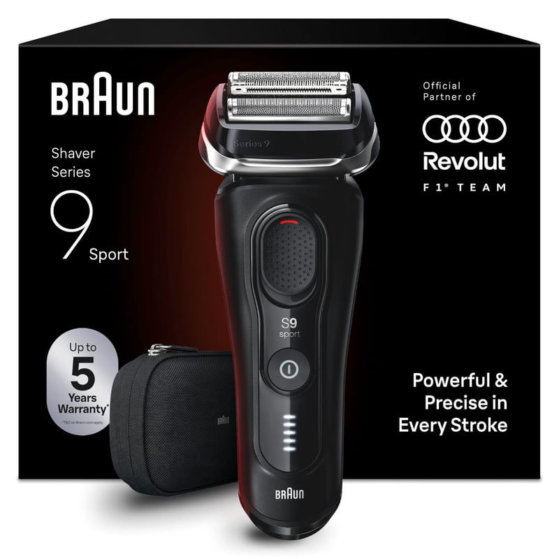 Aparat de ras electric pentru bărbați Braun Series 9 Sport 9100si, Negru, Utilizare umedă și uscată