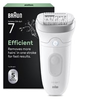 Braun Silk-épil 7 epilator za žene 7-011 srebrni - široka glava, za suhu i mokru upotrebu, vodootporan, dugotrajno glatka koža 1