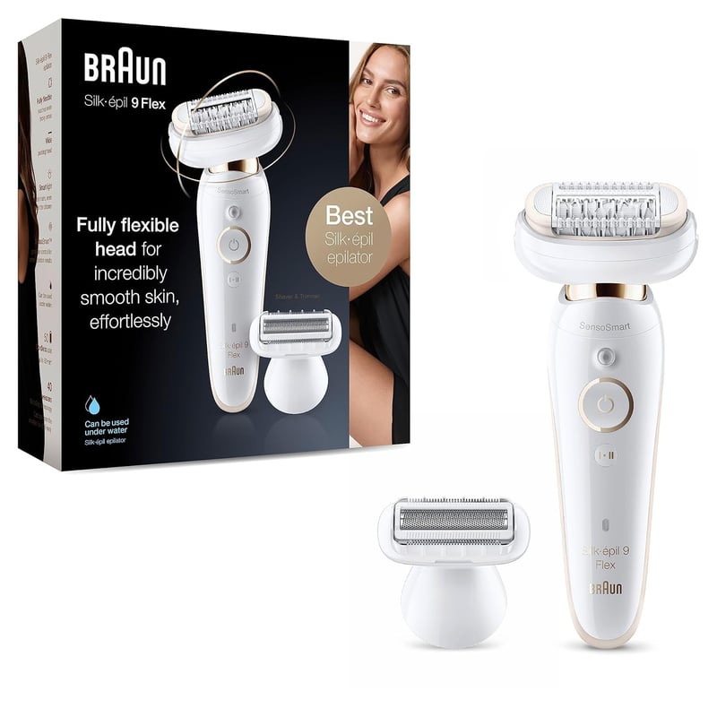 Braun Silk-épil 9-006 Epilátor Flexibilis Fejjel, 5 Fej, Fehér/Arany