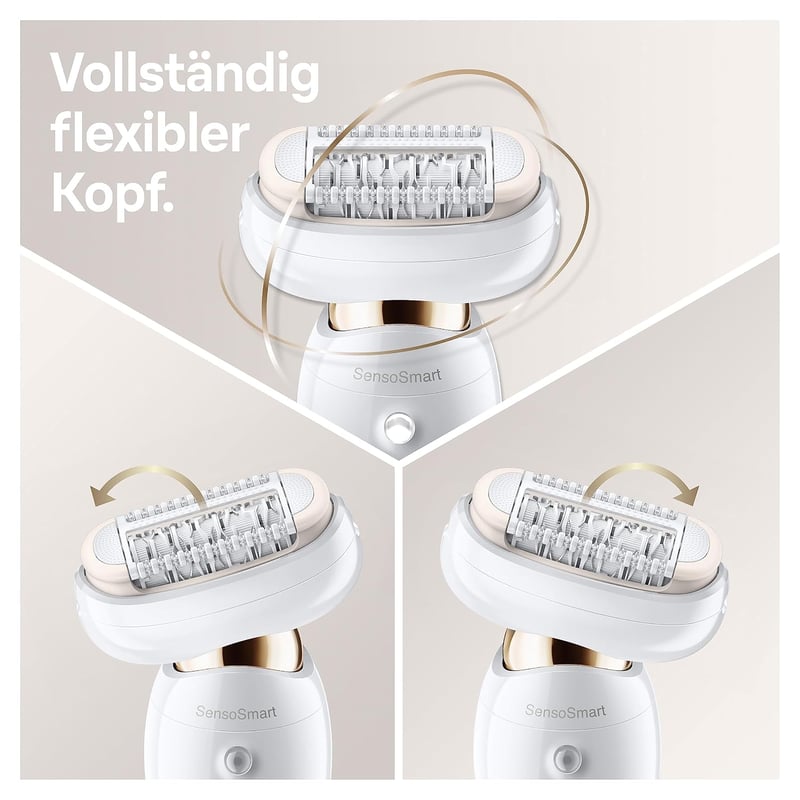 Braun Silk-épil 9-006 Epilátor Flexibilis Fejjel, 5 Fej, Fehér/Arany