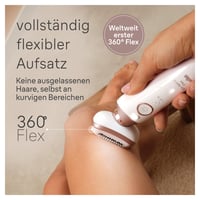 Epilator Braun Silk-épil 9 Flex 9-030 3D pentru femei, epilare de lungă durată, aparat de ras pentru femei, cu cap de ras și trimmer, alb/auriu roz 3