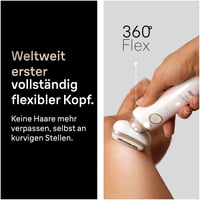 Epilator Braun Silk-épil 9 Flex pentru femei, aparat de ras, 9-041 3D, culoare auriu, cap flexibil, aparat de epilat 3