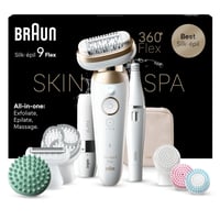 Braun Silk-Épil 9 Flex SkinSpa 9-681 3D elektromos epilátor, 360°-os fej, Wet & Dry - fehér/arany 1