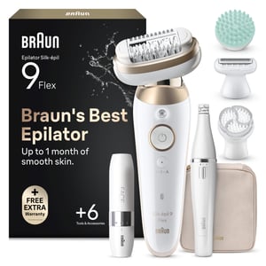 Braun Silk-épil 9 Flex SkinSpa 9-681 3D Epilátor Nőknek, Vízálló, Arany Színű, Szőrtelenítő Készülék