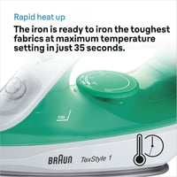 Braun TexStyle 1 gőzölős vasaló 2000W SuperCeramic talppal zöld 5