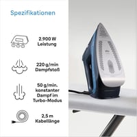 Braun TexStyle 7 Pro gőzvasaló 3000W Freeglide 3D talppal kék 4