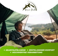 Brave Peak Önfelfújó Hálómatrac 10 cm Vastag Zöld - Könnyű Kompakt Kempingmatrac Túrázáshoz Trekking 190x67 cm 7