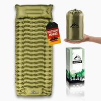 Brave Peak Önfelfújó Hálómatrac 10 cm Vastag Zöld - Könnyű Kompakt Kempingmatrac Túrázáshoz Trekking 190x67 cm 1