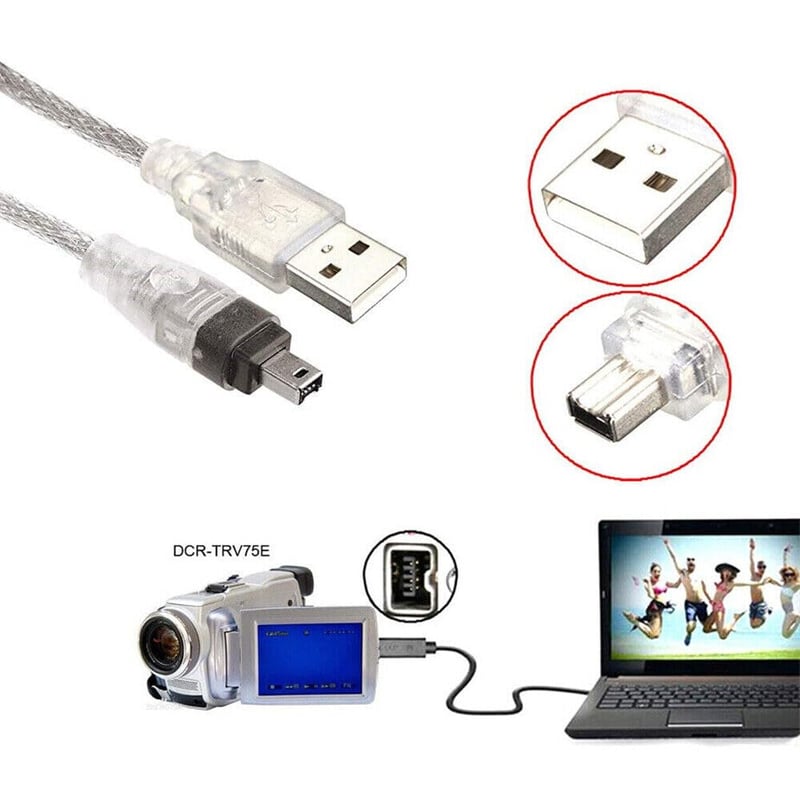 BRAVECOW USB-Firewire IEEE 1394 kábel 1,5m Mini DV kamerához
