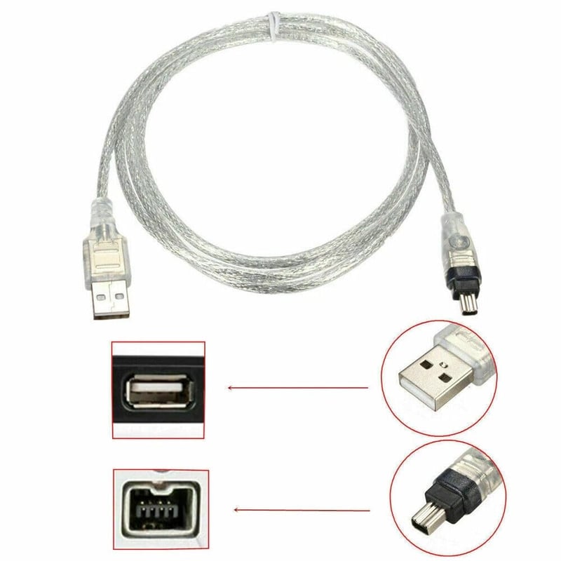BRAVECOW USB-Firewire IEEE 1394 kábel 1,5m Mini DV kamerához
