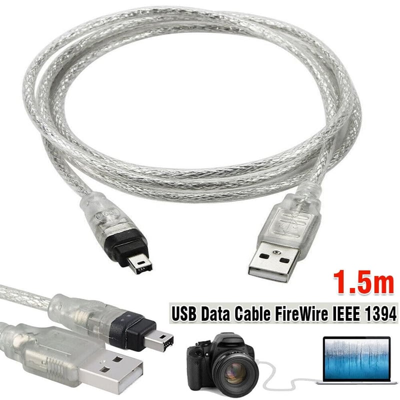 BRAVECOW USB-Firewire IEEE 1394 kábel 1,5m Mini DV kamerához