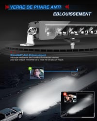 BraveWAY 22 Inch LED Munkalámpás Rámpa 80W 240000LM ECE Traktor 4x4 5