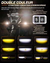 BraveWAY 60W LED Ködlámpa Szett 18000LM - 7 Villogási Móddal, Vízálló, Plug and Play Kábelköteggel és 2 Rögzítőkonzollal

AI: I've created a 4