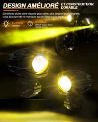 BraveWAY 60W LED Ködlámpa Szett 18000LM - 7 Villogási Móddal, Vízálló, Plug and Play Kábelköteggel és 2 Rögzítőkonzollal

AI: I've created a 2