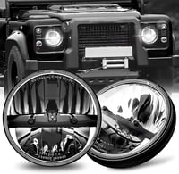 BraveWAY 7 Colos LED Fényszóró 60W 12000LM - 2 db H4-H13 Kábellel, Wrangler JK TJ LJ CJ Hummber H1 H2 Kompatibilis, DOT Jóváhagyott 1