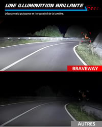 BraveWAY 7 Colos Kerek LED Motorkerékpár Fényszóró - 12000LM, Hi-Lo Funkcióval, H4-H13 Kompatibilis, DOT Tanúsítvánnyal, Plug and Play Csatl 3