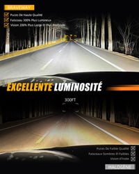 BraveWAY 7" LED Motoros Fényszóró 15000LM 4 Mód DOT Jóváhagyott Hi-Lo Fény 4