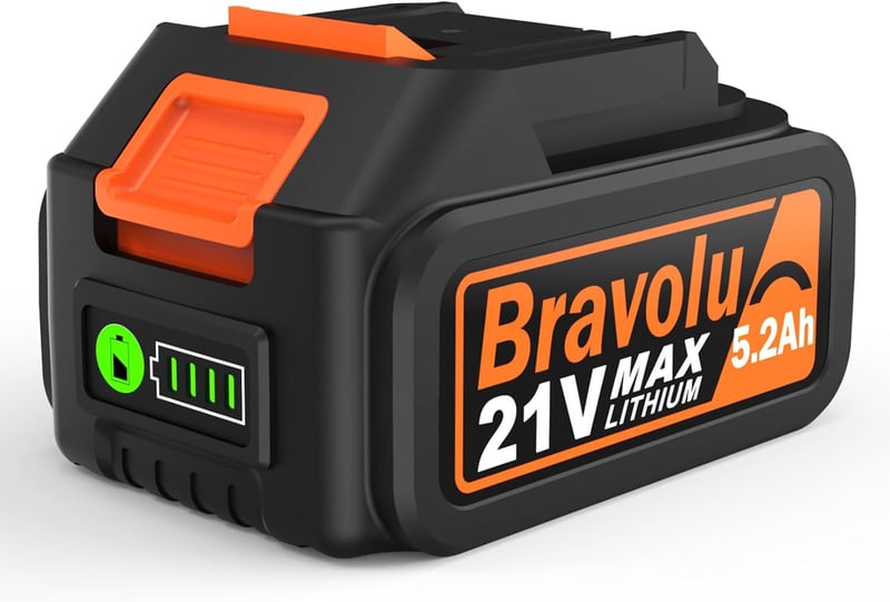 Bravolu 5.2 Ah Akkumulátor Csomag Vezeték Nélküli Szerszámokhoz Barkács Elektromos Eszközökhöz