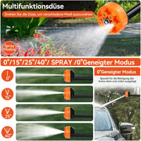 Bravolu MAX 500 PSI akkumulátoros magasnyomású mosó 6az1-ben nozzlával 2