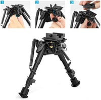 Bravovski 6-9 Inch Taktikai Forgó Bipod Alumínium S Lock Csapággyal 8