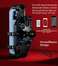 Suport telefon moto BRCOVAN pe furca motocicletei cu amortizor de vibrații, fixare reglabilă pentru smartphone-uri de 5.4-7.2 inchi 6