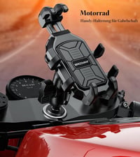Suport telefon moto BRCOVAN pe furca motocicletei cu amortizor de vibrații, fixare reglabilă pentru smartphone-uri de 5.4-7.2 inchi 2