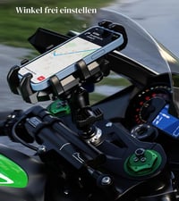 Suport telefon moto BRCOVAN pe furca motocicletei cu amortizor de vibrații, fixare reglabilă pentru smartphone-uri de 5.4-7.2 inchi 8