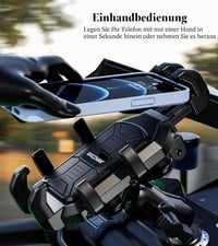 Suport telefon moto BRCOVAN pe furca motocicletei cu amortizor de vibrații, fixare reglabilă pentru smartphone-uri de 5.4-7.2 inchi 5