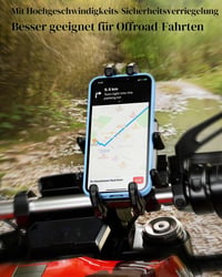 Suport telefon cu amortizor de vibrații BRCOVAN pentru motocicletă, bicicletă și scuter, suport de ghidon rotativ la 360 de grade cu sistem antifurt, pentru telefoane de 5.4-7.2 inchi 9