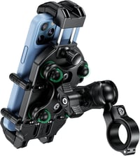 Suport telefon cu amortizor de vibrații BRCOVAN pentru motocicletă, bicicletă și scuter, suport de ghidon rotativ la 360 de grade cu sistem antifurt, pentru telefoane de 5.4-7.2 inchi 1