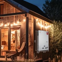 BreeRainz 16L Gázüzemű Pillanatvízmelegítő 32KW LPG Propán Bután Zuhanyfejjel 7
