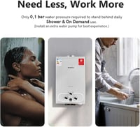 BreeRainz 20L/perc Gázüzemű Pillanatvízmelegítő 40kW Propán LPG Alacsony Nyomásindítás 3