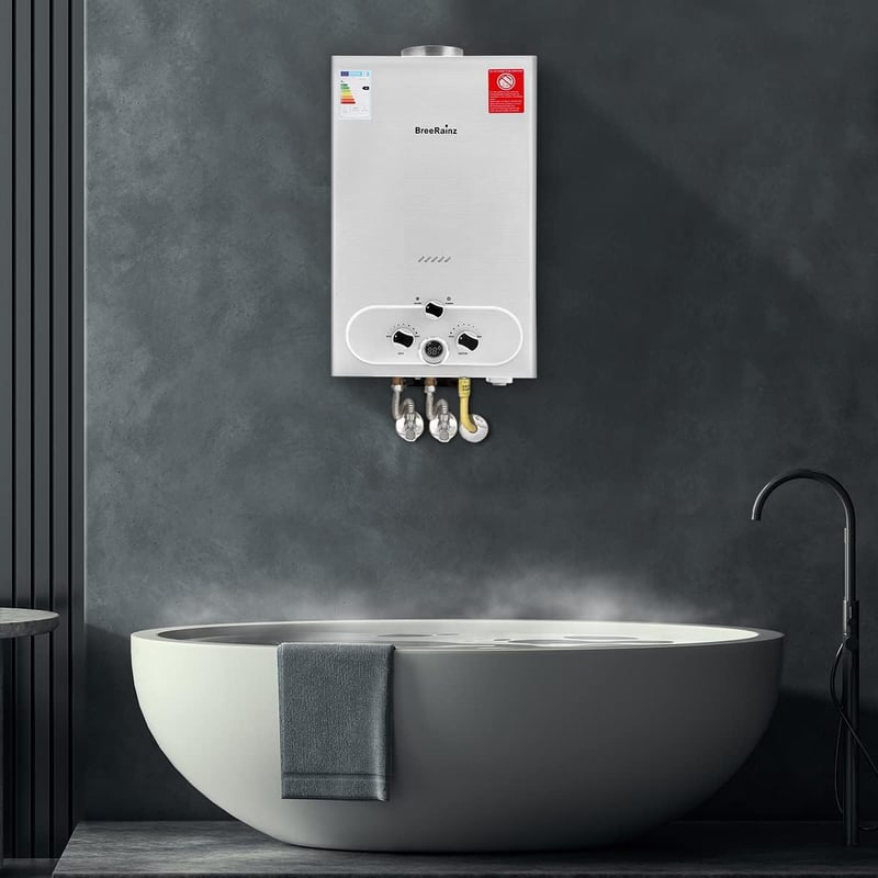 BreeRainz 20L/perc Gázüzemű Pillanatvízmelegítő 40kW Propán LPG Alacsony Nyomásindítás
