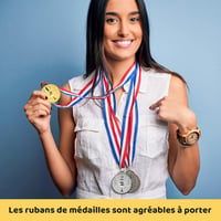 Brelet fém sportérem nyakszalaggal, arany-ezüst-bronz - kb. 5 cm átmérő - 36 db 8