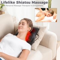 Brelley Shiatsu nyak- és hátmasszírozó hőkezeléssel, mélyszöveti masszázs, kétirányú forgófejjel, vállra és lábra is - Fekete 4