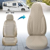 BREMER SITZBEZÜGE egyedi üléshuzat pilótaülésekhez - Fiat Ducato, Pössl, Knaus, Adria, Carthago, Pilote Laika WPL405 lakóautóhoz, vezető és utas, bézs 5