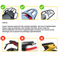 BREMER SITZBEZÜGE Motorkerékpár Top Case 52 literes Robogó Csomagtartó Doboz Motoros Táska Hátsó Bőrönd 9