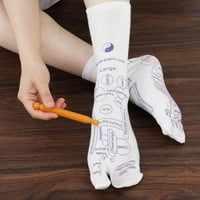Bremorou Reflexzónás Akupresszúrás Zokni Férfiaknak - 2 db Talpmasszázs Zokni Akupunktúrás Nyomáspontokkal, 33,5 cm, Fekete 6