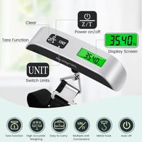 Brencco Digitális Bőröndmérleg 50kg, Háttérvilágított LCD Kijelzővel és Tara Funkcióval 3