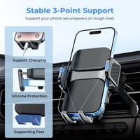 Držiak na mobil do auta Brencco V2 do ventilačnej mriežky, otočný o 360°, pre telefóny s uhlopriečkou 4,0 – 7,0 palca 3