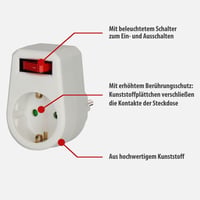 Set 4 adaptoare priză Brennenstuhl cu împământare și întrerupător 2