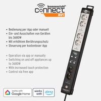 Prelungitor inteligent Brennenstuhl Connect Premium-Line WiFi cu 6 prize, control Smart Home 2
