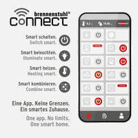Brennenstuhl Connect WiFi LED reflektor WF 2050 – 20W, 2400 lm, IP54, ovládanie svetelných funkcií cez aplikáciu, vonkajší nástenný reflektor 6