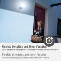 Brennenstuhl Connect WiFi LED reflektor WF 2050 – 20W, 2400 lm, IP54, ovládanie svetelných funkcií cez aplikáciu, vonkajší nástenný reflektor 3