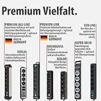 Multipriză cu 6 posturi Brennenstuhl Eco-Line cu protecție la supratensiune, prelungitor cu economisire de energie și întrerupătoare individuale 7